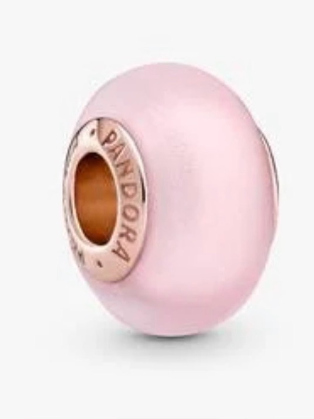 💕✨PANDORA Light Pink Murano Glass Charm with Gold-Tone Core 💕✨